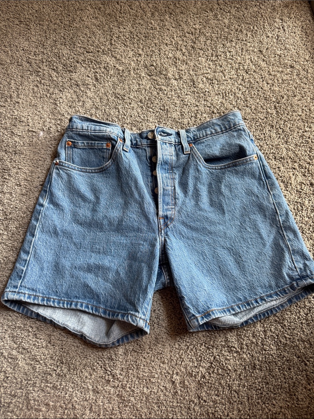 Levi Denim Button-Fly Shorts